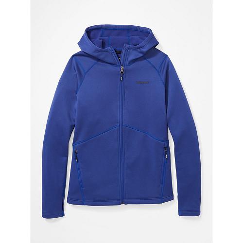 Marmot Fleece Grey Blue NZ - Olden Polartec Jackets Womens NZ7951843